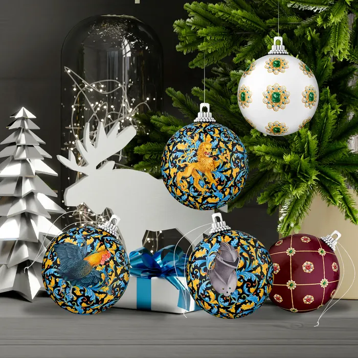 Mockup design for Christmas decorations