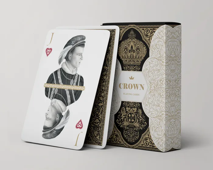 Playing card King of Hearts and Crown playing cards box by Svetlana Molodchenko