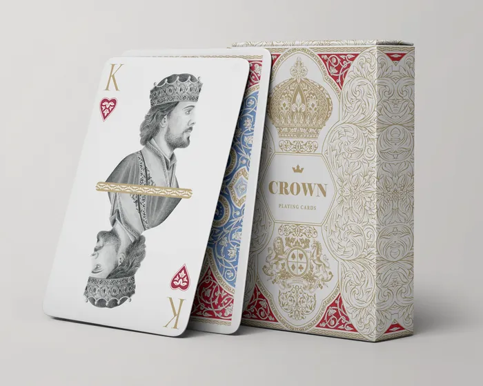 Playing cards featuring King of Hearts and ornate Crown deck by Svetlana Molodchenko