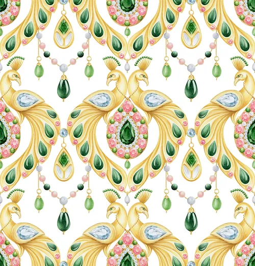 Drawing of a Indian jewels for restaurant menu