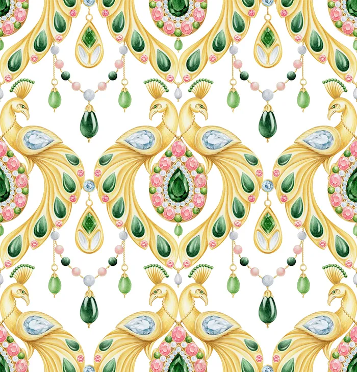 Drawing of a Indian jewels for restaurant menu