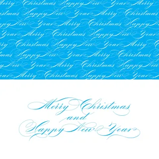 Typography design for Christmas and New Year greetings