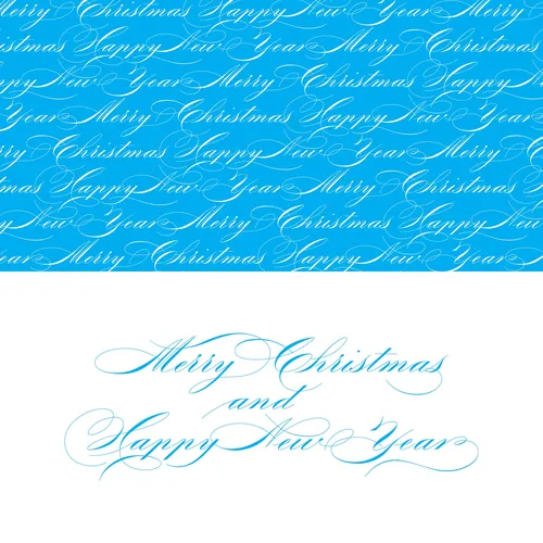 Typography design for Christmas and New Year greetings