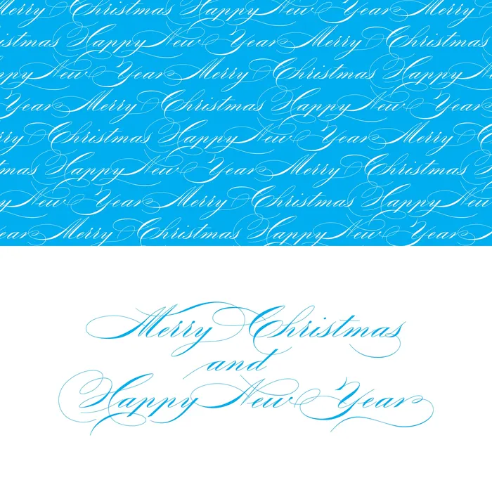 Typography design for Christmas and New Year greetings
