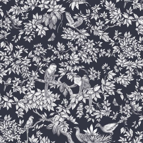 Amazon rainforest flora and fauna decorative pattern