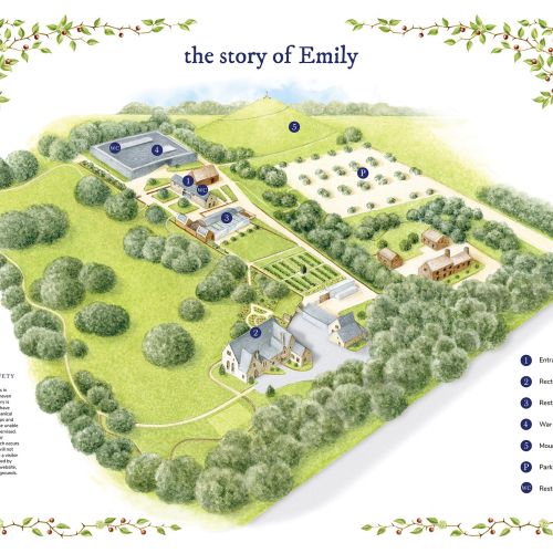 Layout map for the Emily Museum complex