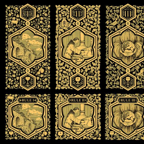 Logo and label designs for 3 Rules beer