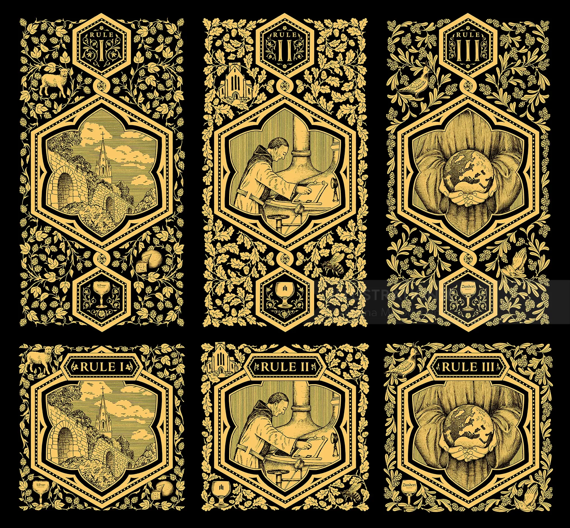 Logo and label designs for 3 Rules beer