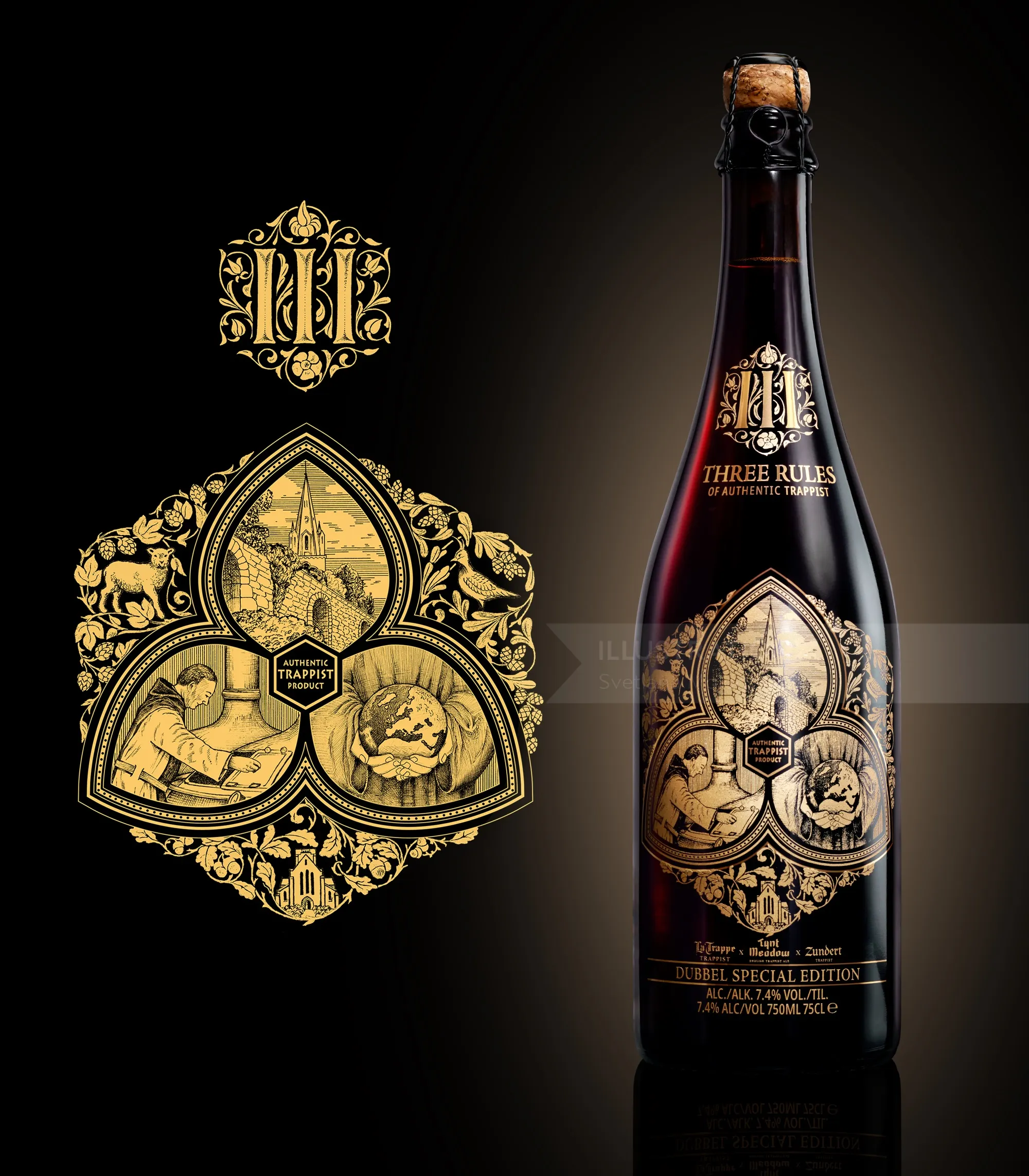 Label design for the 3 Rules brewery