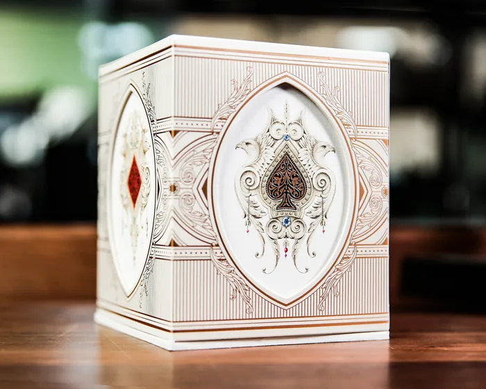 Decorative Kingdom Playing Cards box with intricate design