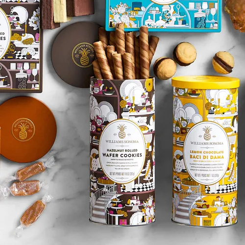 Colorful cookie packaging designs by Svetlana Molodchenko for Williams Sonoma