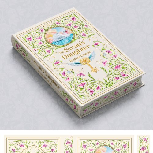 Dust jacket design for The Swan's Daughter by Svetlana Molodchenko