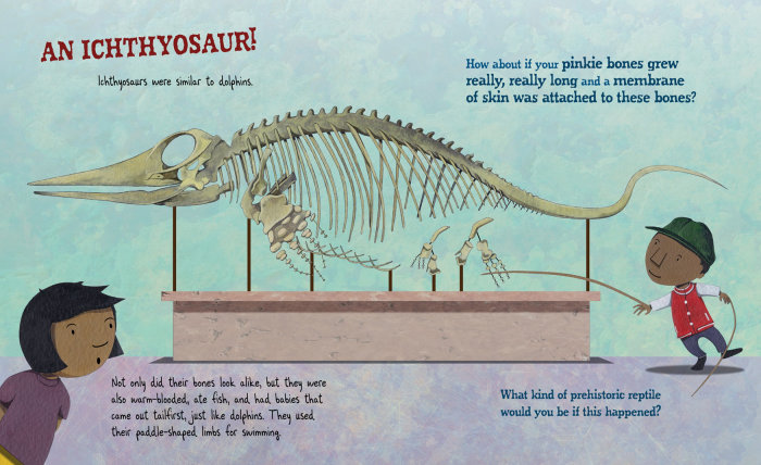 Ichthyosaur artwork with educational value