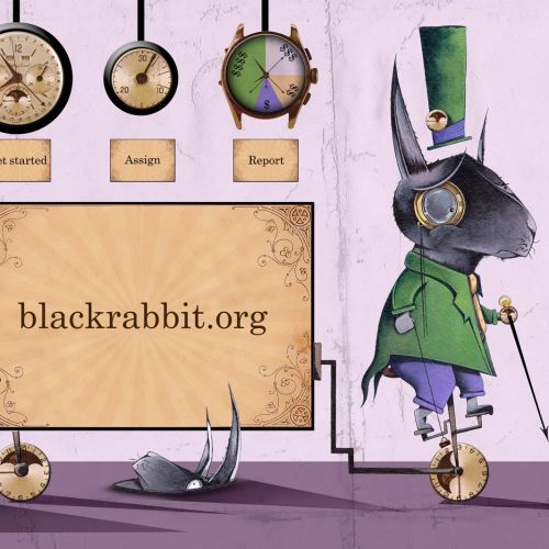 Blackrabbits website landing page illustration