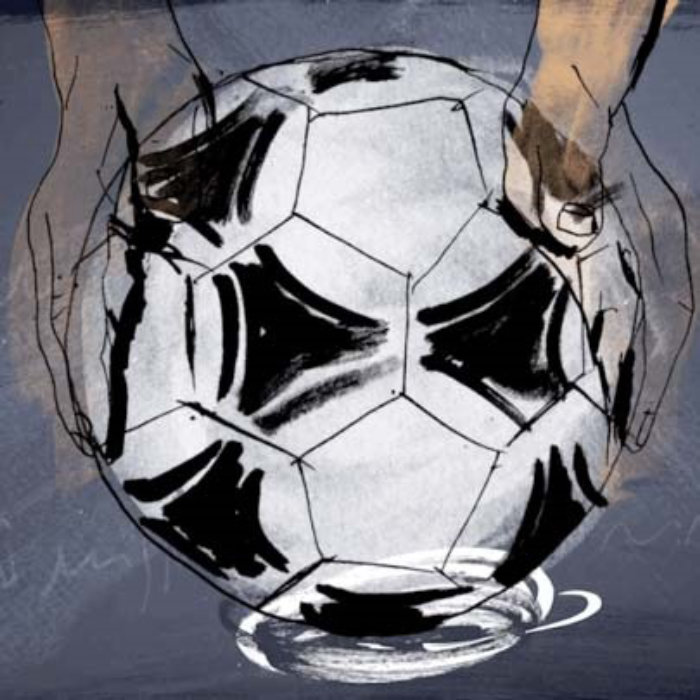 Caricatura de Ben Tallon sobre el deporte del fútbol