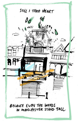 Illustration du roman graphique Guardian Cities