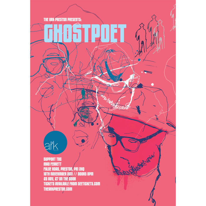 Cartel del concierto de Ghostpoet nominado por Mercury