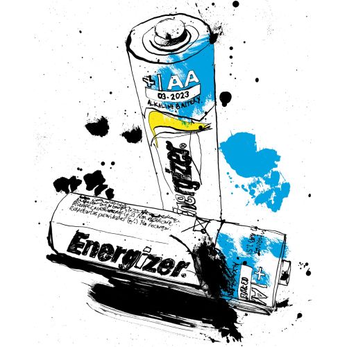 Line drawing of energizer for the 'Know What I Mean Series'