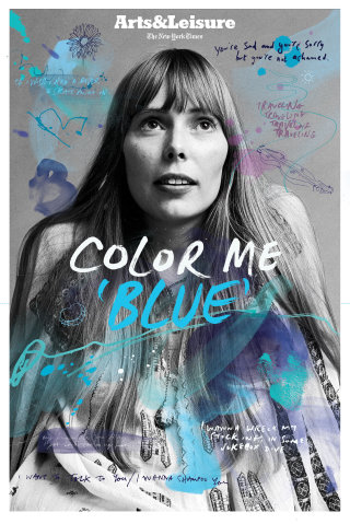Capa do 50º aniversário de &#39;Blue&#39; de Joni Mitchell no New York Times Arts &amp; Leisure