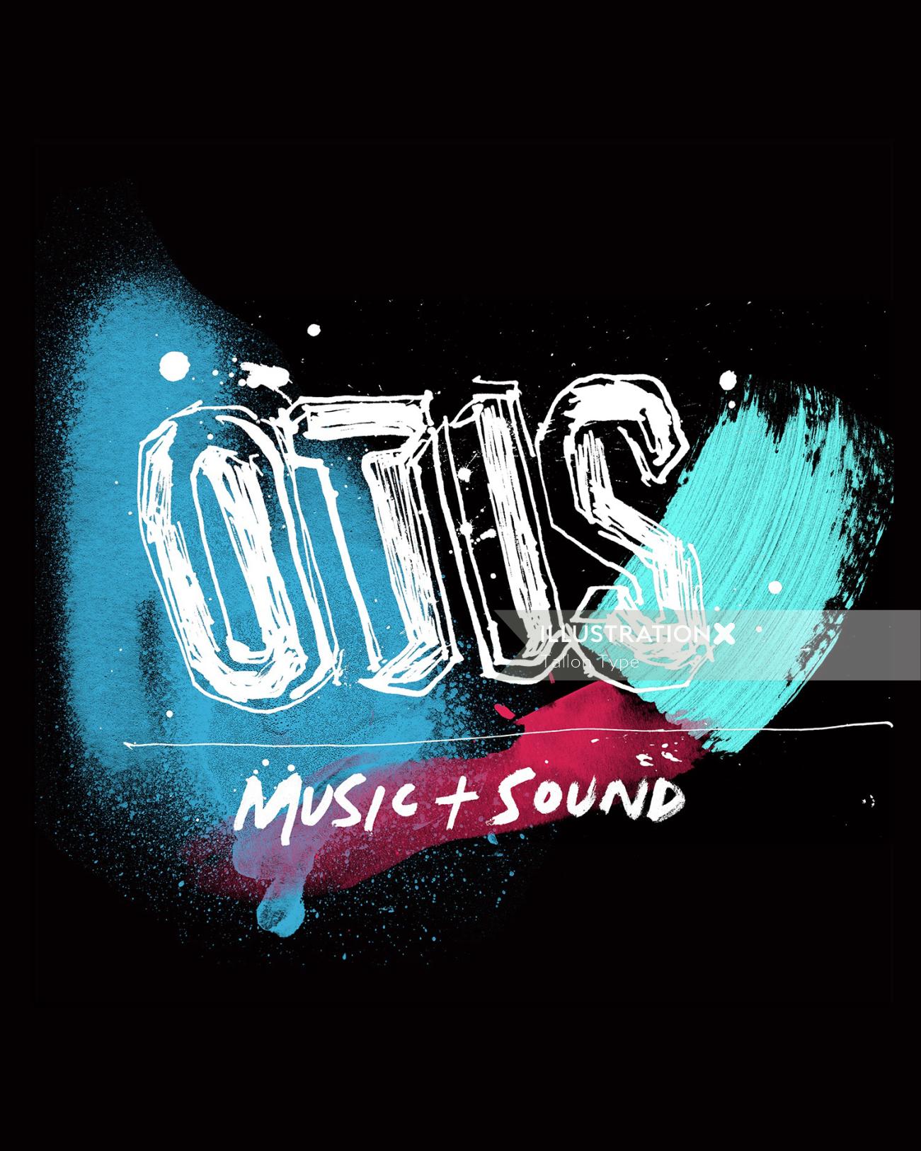 Otis Music Studio Australie lettrage à la main