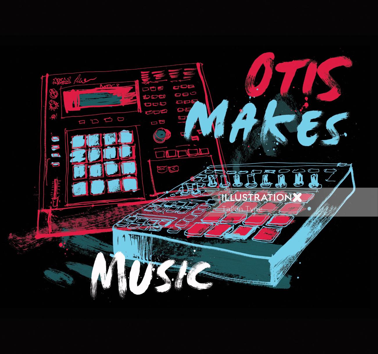 Otis fait de l&#39;art de la typographie musicale