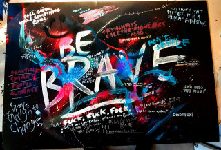 Lettering illustration of 'Be Beave'