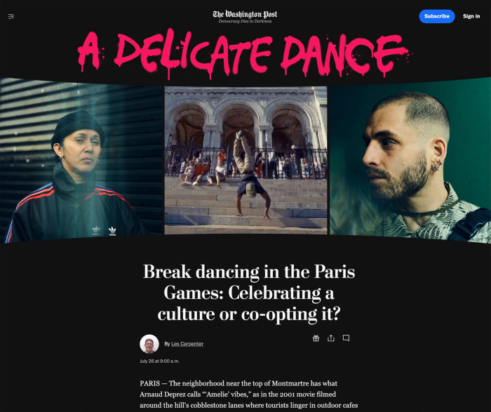 Artigo do Washington Post sobre A Delicate Dancer