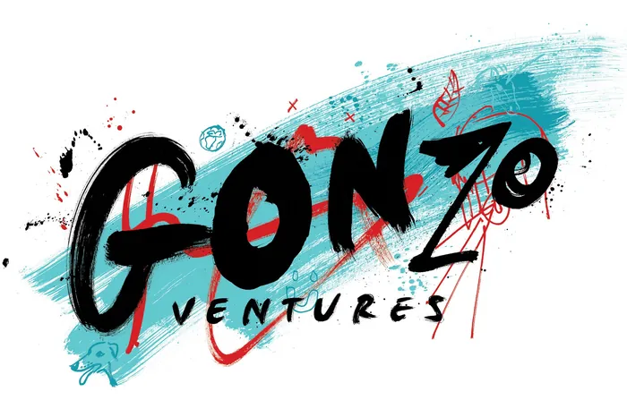 Gonzo Ventures hand lettering logo with artistic brush strokes