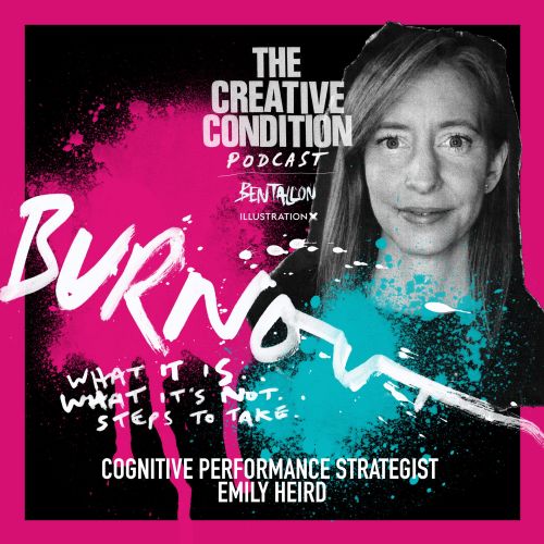 Hand lettering with photo of cognitive performance strategist Emily Heird