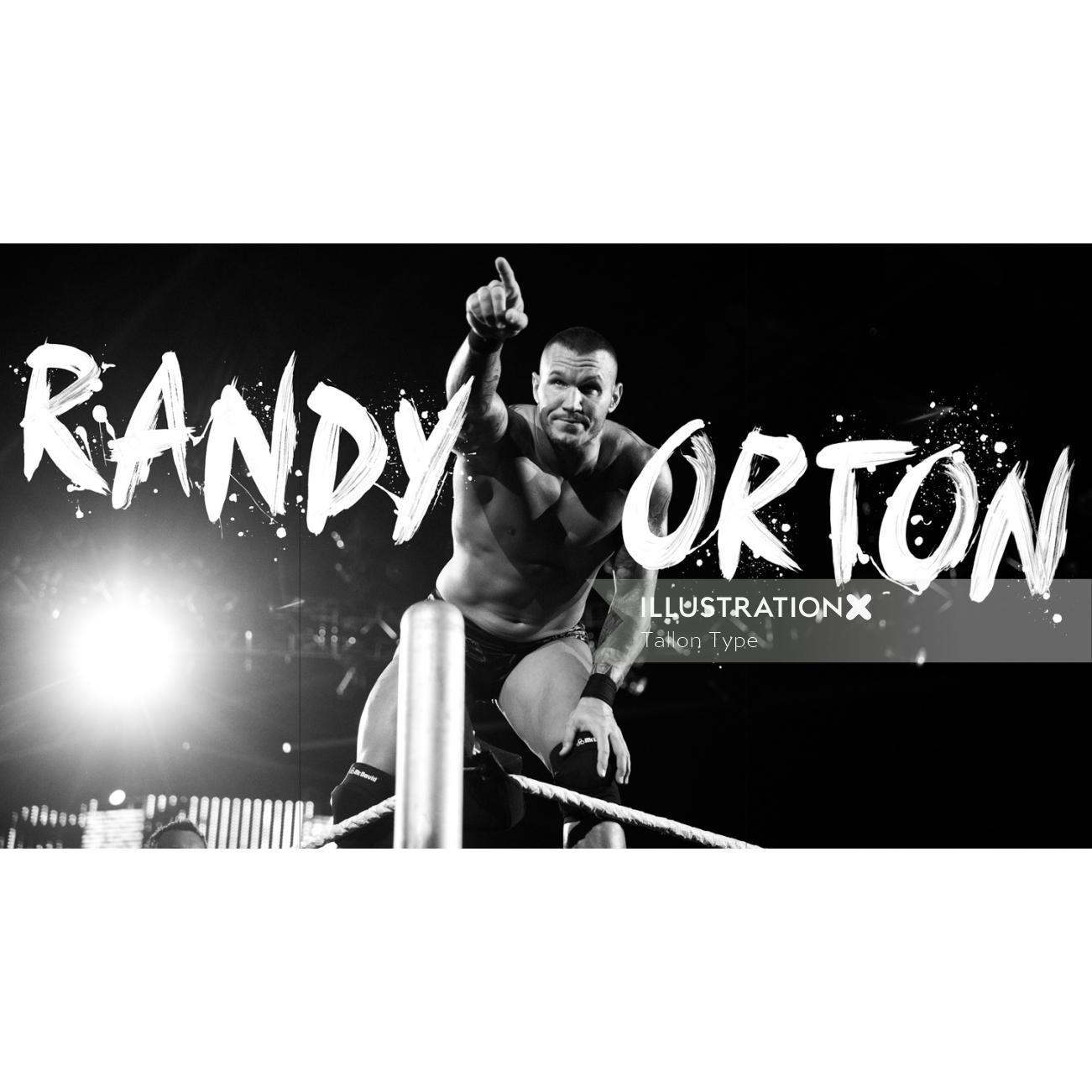 Conception d&#39;affiche pour le champion du monde des poids lourds de la WWE Randy Orton