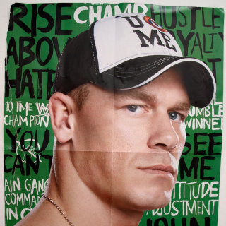 WWE 超级明星 John Cena 的刻字海报设计