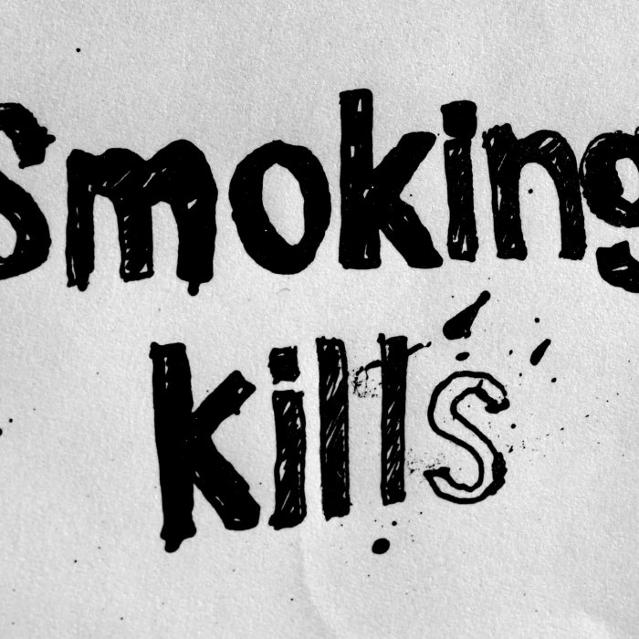 Fumar mata tipografia