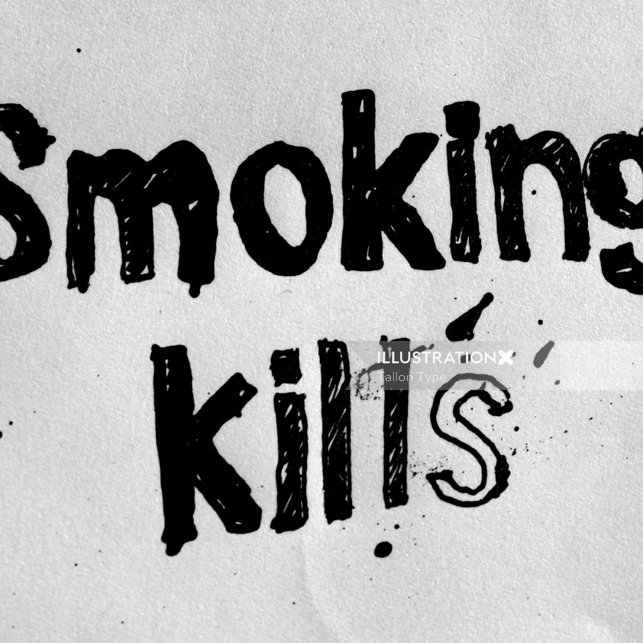 La fumée tue la typographie