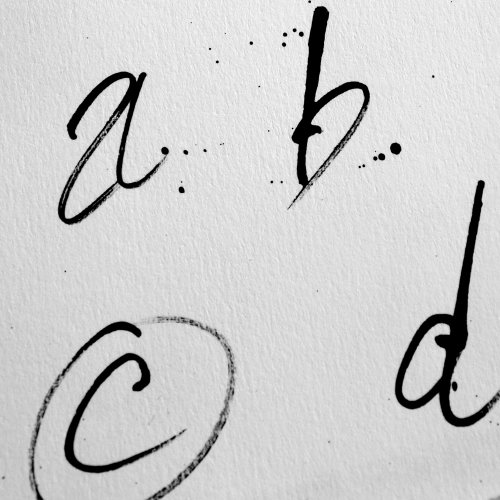 Lettering abcd

