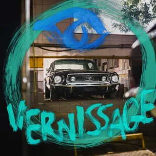 Graphic Lettering vernisage car
