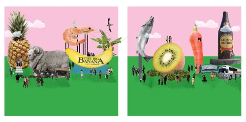 Graphic collage of fruits

