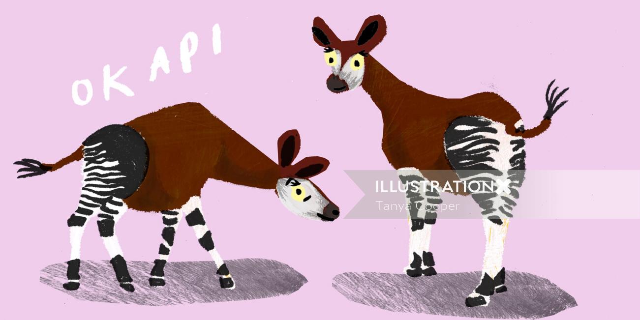 Dibujo de animales Okap