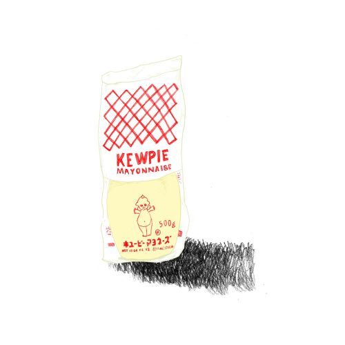 Drawing kewpie mayonnaise
