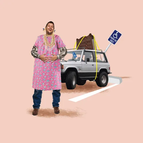 Animation man with jewellery
