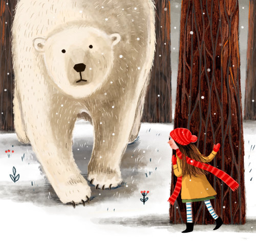 儿童周活动的动物北极熊插图