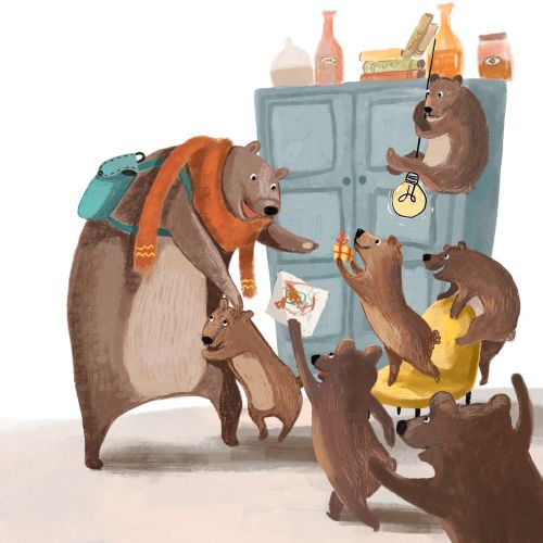 Animal Bear family illustration