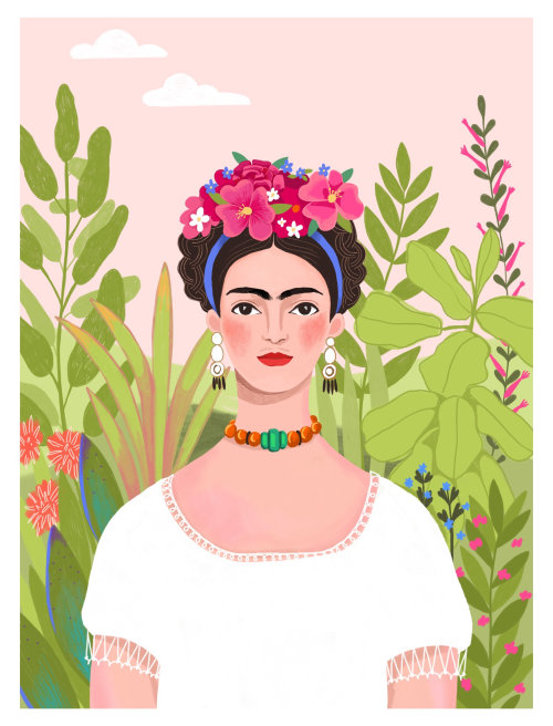 Portrait, Frida, editorial, vegetation, plants