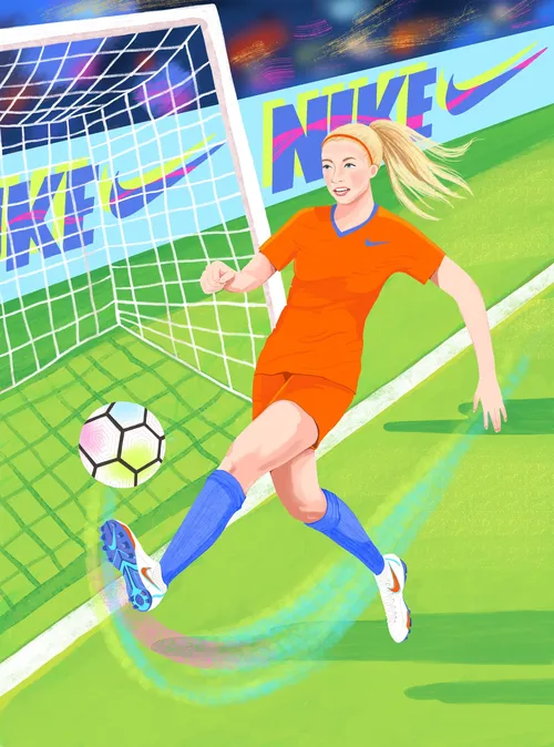 Portrait of a football player Jackie Groenen