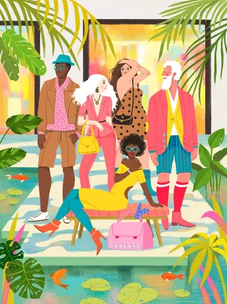 2023 fashion illustration for Bal Harbour shops contes