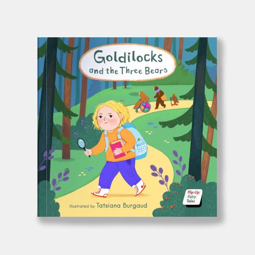 Cover design for the book "Goldilocks and the Three Bears"