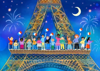 Computer generated art of Eiffel Tower