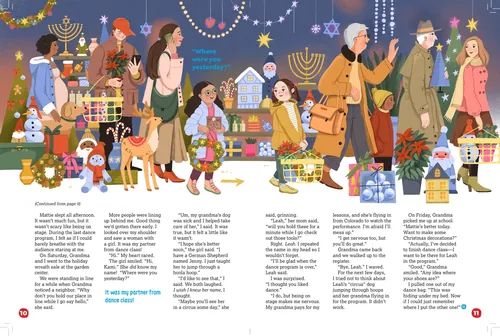 Holiday-themed family gathering with children, pets, and decorations by Tatsiana Burgaud