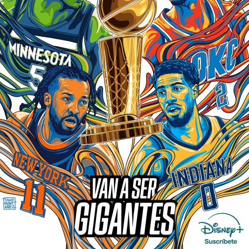 Basketball themed mural art for NBA Finals 2025