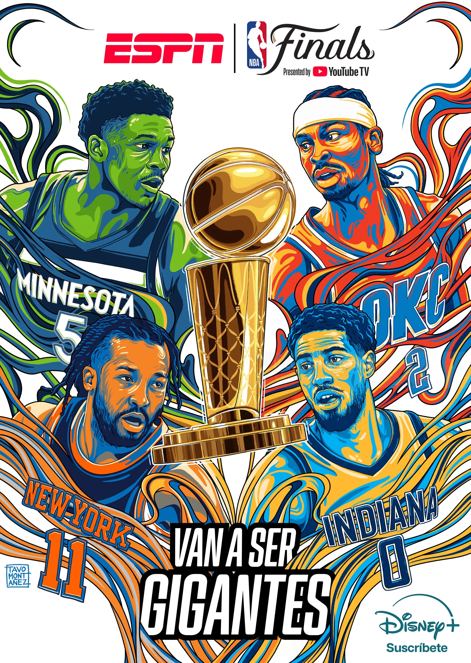 Basketball themed mural art for NBA Finals 2025