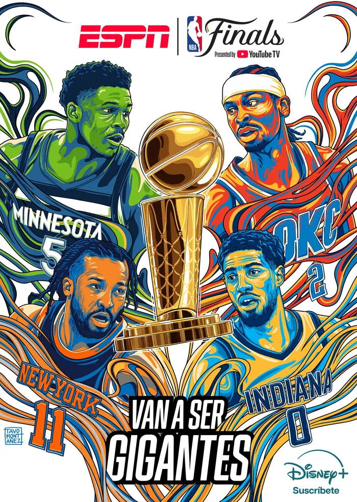 Basketball themed mural art for NBA Finals 2025